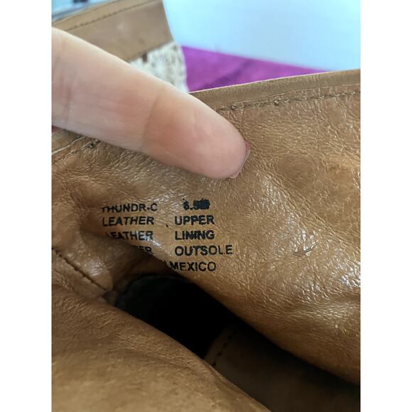 STEVE MADDEN Thundr-C Cognac Crochet Lace-Up Ankle Boot Size 6.5 COTTAGE PRAIRIE - Picture 6 of 8